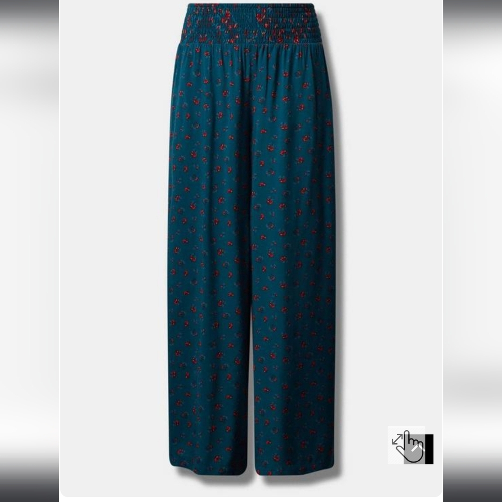 NWT Deep Teal Pull On Challis Pants *Tall*